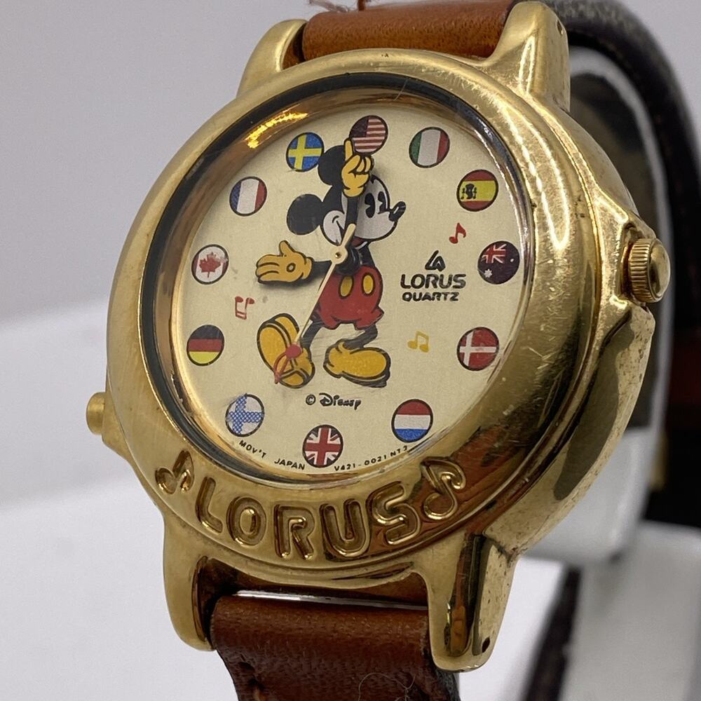 Lorus Seiko Mickey Mouse Musical Watch Works New Battery